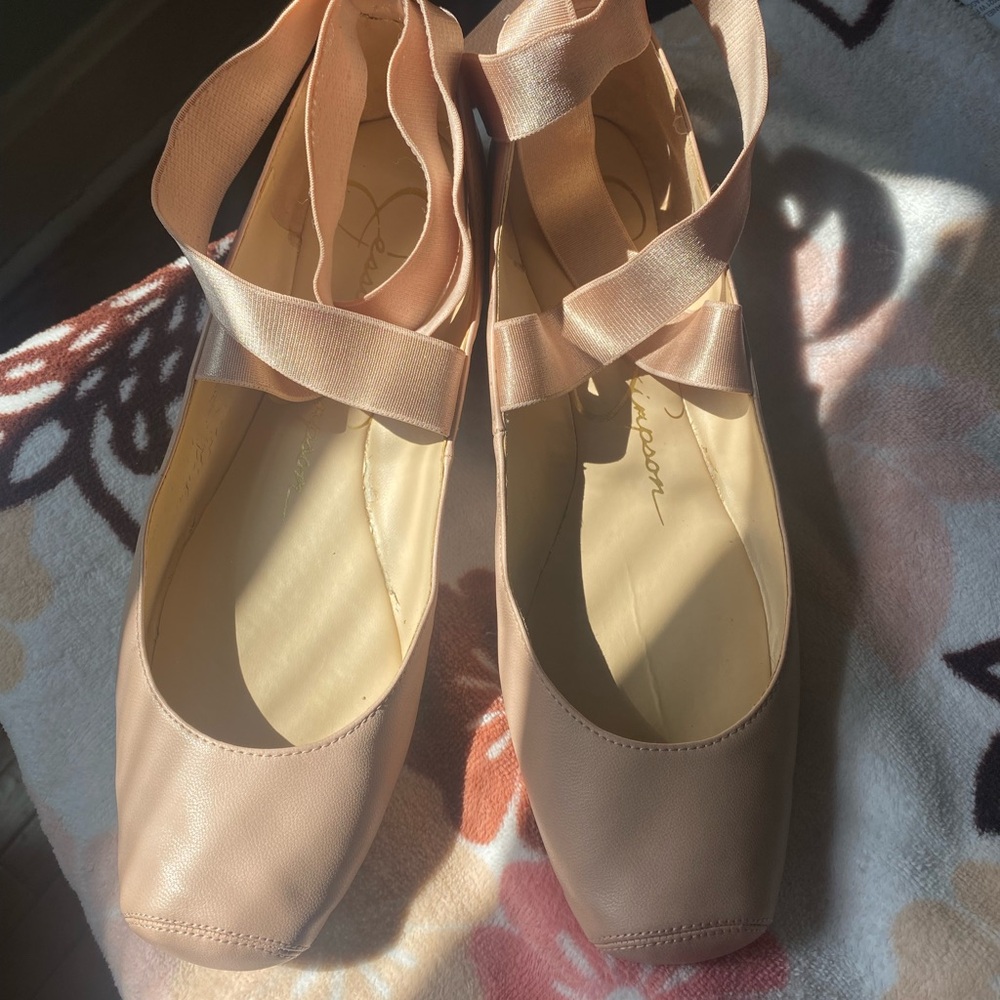 Jessica Simpson leather ballet style flats - Picture 8 of 16